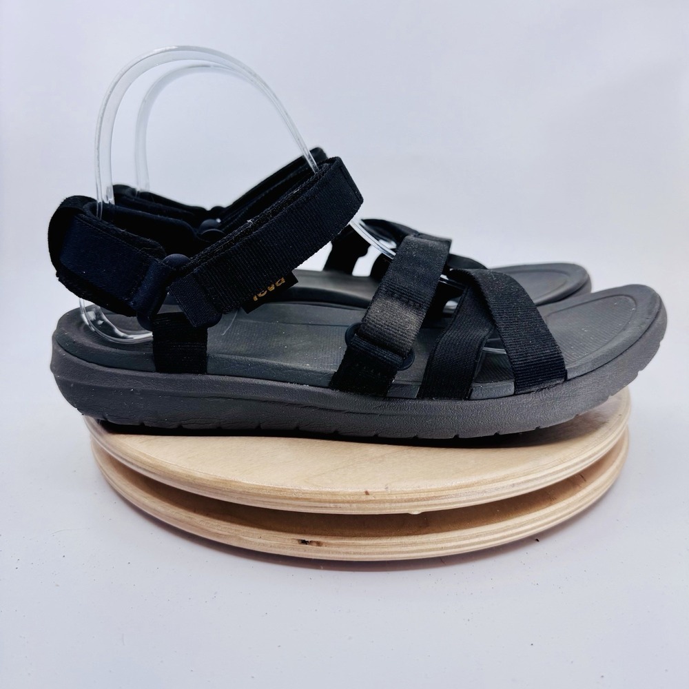 Teva Sanborn Mia Sandals Womens 10 Black Sport Hiking Walking Shoes - Picture 4 of 8